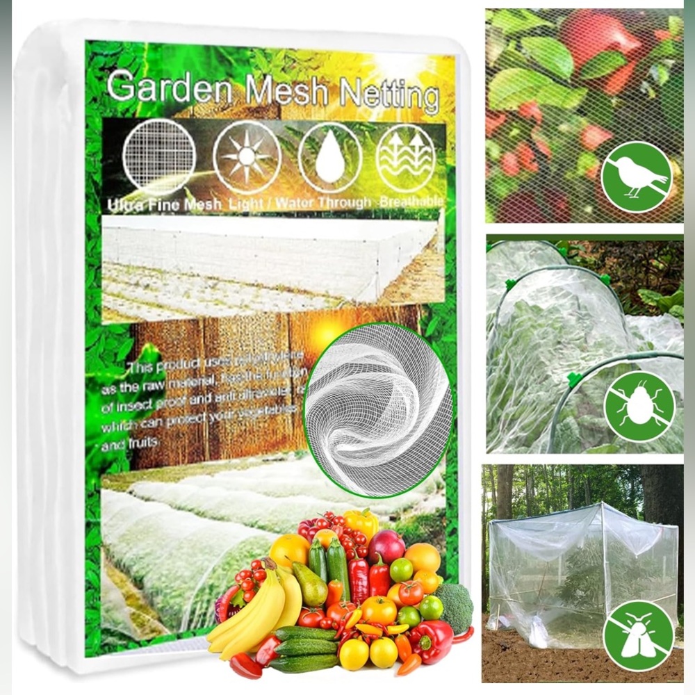 Garden Mesh Netting, Ultra Fine Mesh 10 x 30Ft Netting for Garden Brand NEW